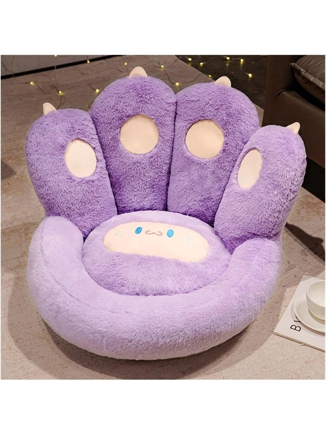 Katzenpfoten Sitzkissen aus Plusch fur Boden Sofa Tatami und Stuhl in Violett