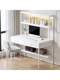 Schreibtisch 100 x 51 cm mit Regal und Schubladen fur Homeoffice und Arbeitszimmer