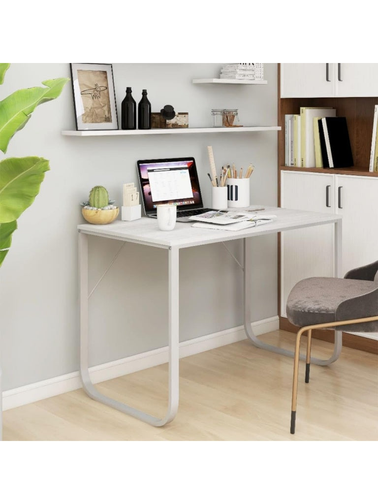 Computertisch 110 x 60 x 73 cm in Weiss aus Holzwerkstoff fur Buro Schlafzimmer und Homeoffice